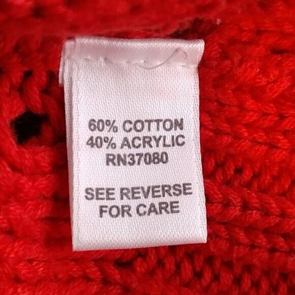 Cato Women's Orange Short Sleeved Semi Turtleneck Crochet Ribbed Sweater Size XL - Picture 4 of 8